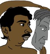 brown_skin chad gigachad india indian larp mask mustache pajeet variant:pajeetjak // 768x836 // 23.0KB