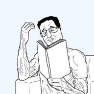 2k book buff chud hand hands_up high_res holding_book holding_object meta:fixed_version muscular_male sitting subvariant:chud_reading template transparent_background variant:chudjak // 2048x2048 // 110.2KB