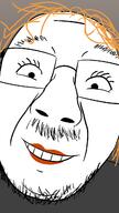 alternate artist:xJanny brown_hair clothes glasses hair happy lips looking_at_viewer looking_at_you orange_hair stubble tiktok tranny variant:bernd // 720x1280 // 95.0KB