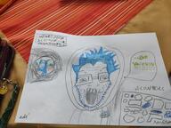 astronaut blue_hair earth eyes glasses internet_is_leaking mouth mouth_open number space thrembo variant:markiplier_soyjak // 4000x3000 // 3.7MB