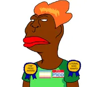 award badge black_skin brown_skin flag:minor_attracted_person green_shirt lips map_(pedophile) meta:namefags mutt_lips no_pupils nose orange_hair pedophile pico pico_(user) red_lips ribbon subvariant:brazilmutt unibrow variant:meximutt white_eyes // 888x818 // 244.6KB