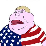 american_flag americuck aryan blond blue_eyes fat flag:united_states pink_skin retard ugly usa_flag variant:meximutt white // 1024x1024 // 241.4KB