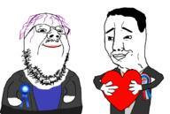 chud conservative conservative_party dup flag:united_kingdom heart lipstick makeup purple_hair smile stubble tory tranny united_kingdom variant:chudjak variant:gapejak wholesome // 1387x930 // 371.5KB