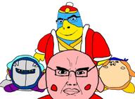 4soyjaks angry closed_mouth glasses king_dedede kirby meta_knight nintendo smile variant:chudjak variant:cobson variant:impish_soyak_ears video_game waddle_dee // 1251x920 // 657.9KB