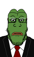 amphibian black_jacket closed_mouth clothes frog glasses green_skin nas:pepe neutral pepe_the_frog series:fusionjaks stubble subnas:jager subvariant:neutralplier subvariant:pepeplier suit suit_and_tie variant:markiplier_soyjak white_shirt // 600x1000 // 20.5KB