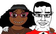 afro brown_skin hugging nazism smile subvariant:chudjak_front subvariant:soyniqua swastika variant:chudjak variant:soytan // 1426x862 // 248.1KB