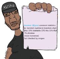 arm ascence_(user) brown_skin cap clothes coaxed_into_a_snafu dna hand hat holding_object ip italy lust_provoking_image meta:namefags shitskin subvariant:chudplier variant:markiplier_soyjak // 606x602 // 66.8KB