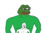 amphibian arm egg frog glasses meta:tagme nas:pepe open_mouth pepe_the_frog sex soyjak stubble variant:soyak // 1444x984 // 130.5KB