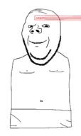 alternate amputee diaper no_arms no_legs shirtless smile soyjak stubble subvariant:wholesome_soyjak tattoo text variant:gapejak // 944x1592 // 49.0KB
