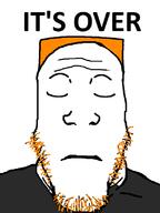 beard closed_eyes closed_mouth clothes hair its_over orange_hair orange_stubble szlemek text variant:markiplier_soyjak // 600x800 // 37.8KB