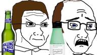 avgn balding beer bottle glasses hair james_rolfe old plastic_bottle rolling_rock soy soyjak soylent soylent_(mint_chocolate) soylent_bottle young // 960x540 // 353.9KB
