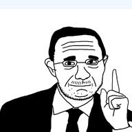 big_ears big_nose clothes funny glasses hair hell necktie pointing short_hair stubble suit suit_and_tie template text variant:thirtyfivejak watch // 1280x1280 // 207.5KB