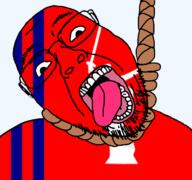 ack dead flag flag:volograd_oblast full_body glasses hair hanging oblast open_mouth rope russia skin soyjak stubble suicide sword teeth the_motherland_calls tongue transparent transparent_background variant:bernd volograd_oblast white yellow_teeth // 768x719 // 51.0KB