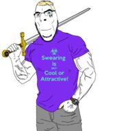 1488 aryan blue_eyes buff clothes hair holding_object holding_sword nazism nordic schutzstaffel smile stubble swastika swearing_is_not_cool_or_attractive sword variant:cobson watch wristwatch yellow_hair // 1834x1910 // 123.3KB