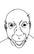 balding ear hair open_mouth soyjak stubble variant:unknown // 312x490 // 7.7KB