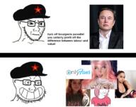 commie communism female girl grin hammer_and_sickle onlyfans red_star retard simp stubble // 1173x927 // 744.9KB