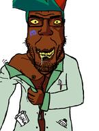 black_skin discord doctor dr_fnfshekelpedo_phd evil flies fnf_pedo full_body glasses green_hair hair lips nipple pedophile rape rapist shitskin smile soyjak stink_lines stinky stubble subvariant:chudplier variant:chudjak variant:markiplier_soyjak viagra yellow_skin // 686x911 // 51.4KB