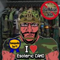 buff camo camouflage fell_for_it_again_award i_love military muscles subvariant:science_lover variant:markiplier_soyjak // 1080x1080 // 1.3MB