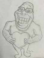 artist:toonsoy drawfag drawing happy heart irl smile subvariant:wholesome_soyjak variant:gapejak // 1170x1536 // 1.3MB