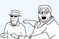 2soyjaks arm biting_lip clothes crazed fat fixed glasses hat jurassic_park open_mouth pointing soyjak stretched_mouth stubble sunglasses template transparent_background variant:cobson variant:dennis_nedry watch wayne_knight // 1908x1264 // 74.1KB