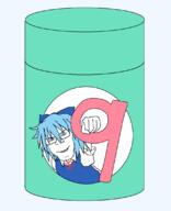 anime arm blue_eyes blue_hair bowtie cirno closed_mouth clothes cookie fist glasses hair hand smile soyjak stubble touhou variant:feraljak video_game // 904x1113 // 60.6KB