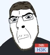 H3K_(namefag) blue_eyes brown_hair glasses hair looking_at_you moustache name_tag namefags self_insert stubble subvariant:cobson_slim variant:cobson white_skin // 800x884 // 27.7KB
