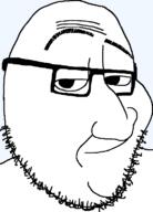 closed_mouth eyebrows glasses megamind smile smug soyjak stubble template transparent_background variant:smugjak // 554x772 // 13.9KB