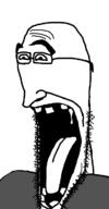 forehead_mark gape glasses grey_shirt mouth_open stubble tongue variant:nebrason variant:unknown // 375x720 // 34.7KB
