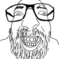 antialiased glasses half_open_mouth looking_at_you soyjak stubble template variant:israeli_soyjak // 584x666 // 142.1KB