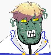 angry clothes ear green_skin guilty_gear mustache robo_ky robot stubble teeth variant:feraljak video_game yellow_eyes yellow_hair // 450x485 // 133.5KB