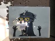 arm glasses grey_skin hand hands_up irl open_mouth soot soot_colors soyjak soyjak_party stubble subvariant:wewjak variant:soyak // 2880x2160 // 1.5MB