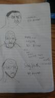 3soyjaks closed_mouth glasses hair irl open_mouth redraw soyjak soyteen stubble traditional_media variant:chudjak variant:markiplier_soyjak variant:soyak // 1836x3264 // 1.0MB