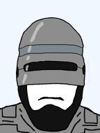 armor artist:toniylijani closed_mouth cr4cka-001 cyborg helmet machine metal mouth neutral police robocop robot shaved shiny subvariant:neutralplier transparent_background upper_body variant:markiplier_soyjak visor white_skin // 600x800 // 11.6KB