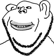 amerimutt black_sclera closed_mouth ear lips mutt smile soyjak stubble subvariant:impish_amerimutt template variant:impish_soyak_ears white_skin // 598x628 // 19.1KB