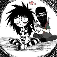 balaclava batman black_and_white gun hairbrush i_can't_sleep_(cartoon) islam namefag_drama namefags tranny_artstyle variant:chudjak warrior-z_(user) // 768x768 // 407.7KB