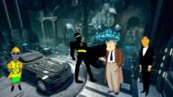 Warrior-Z(user) alfred_pennyworth animal antiswarthy_(namefag) batcave batman cat clothes commissioner_gordon garf_(user) garfield lemon_(user) robin suit // 1200x675 // 1.2MB