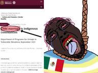 ack black_skin flag:mexico flag:minor_attracted_person glasses hanging latino latinx lipstick map_(pedophile) mexico mustache native_american nigger pedonigger pedophile pink_hair rope stubble variant:bernd // 2048x1536 // 766.6KB
