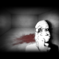 blood blur glasses glowing_eyes hand_on_face horror imminent_rape looking_at_you ominous pov shading shushing stubble variant:darkiplier variant:markiplier_soyjak // 512x512 // 155.7KB