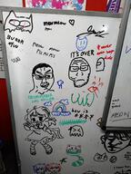 2soyjaks among_us closed_eyes closed_mouth drawing drummania internet_is_leaking irl its_over neco_arc sound_voltex soyjak text the_west_has_fallen uwu variant:chudjak variant:markiplier_soyjak video_game whiteboard // 3000x4000 // 1.2MB