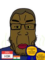 award awards glasses h3k_(user) hair indian meta:namefags shitskin soybooru stubble subvariant:chudplier variant:chudjak variant:markiplier_soyjak yellow_sclera // 600x800 // 48.8KB