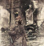 city fire helmet monochrome nas:gigachad photo soldier weapon world_war_2 // 800x835 // 1.1MB