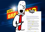 2023 anger_mark arm clothes discord hand holding_object march march_27 necktie no_eyebrows open_mouth pointing soyjak stubble text variant:cobson // 1000x714 // 479.0KB