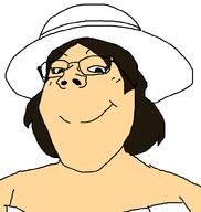 asian closed_mouth clothes eyelashes femjak glasses hair hat smile soyjak subvariant:gapejak_female variant:gapejak // 940x992 // 61.4KB