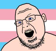 ear glasses mask open_mouth soyjak stubble trans variant:shotjak white_skin // 382x347 // 42.4KB