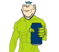 arm buff can clothes country ear flag hand hat holding_object smile soyjak stubble sweden vargskelethor_joel variant:impish_soyak_ears viking vinesauce white_skin // 1056x937 // 59.6KB