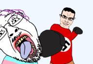 boxing boxing_glove fight flag:nazi_germany flag:transgender_pride_flag punch tranny troon variant:bernd variant:chudjak // 1024x704 // 197.9KB