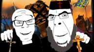 2soyjaks architecture art artpiece bald battle battlefield beard behead beheading bible black_shirt blade book bridge building byzantine byzantine_empire catholic catholic_church catholicism chirho christian_cross christian_identity christianity church clothes cloud collar combat constantine constantine_VI constantinople crucifix debate earless edit europe european flag:byzantine footage friendship glasses greece greek_text grey_beard grey_hair hagia_sophia hagiasophia halo happy hat heaven historic historical holy_icon horse icon jerusalem_cross jesus map movie music no_more_brother_wars nose orthodox orthodox_church orthodox_cross orthodox_priest orthodoxy pike pray praying priest purple purple_background religion robe roman roman_emperors roman_empire roman_legionary_helmet rome s saint sea shield smile sound spqr statue stubble sword text variant:feraljak variant:gapejak video vs war_banner water white_eyes wikipedia yellow // 1280x718, 77.4s // 7.2MB
