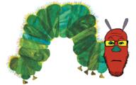 antenna beard caterpillar closed_mouth glasses green_eyes green_nose green_skin neutral red_skin the_very_hungry_caterpillar variant:markiplier_soyjak yellow_eyes yellow_skin // 785x494 // 497.3KB