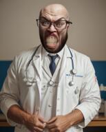 angry clenched_teeth doctor glasses hospital realistic stubble variant:feraljak // 768x960 // 1.2MB