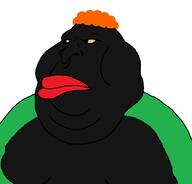 badge black_skin blush fat hair jewish_nose lips looking_to_the_left mutt red_lips sean shemmy shemmycuck soygem_party subvariant:bantumutt ugly variant:meximutt yellow_sclera // 888x849 // 23.2KB